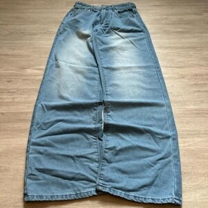 Perfect Faded Baggy Wide-Leg Lightweight Stacked Jeans 25x32